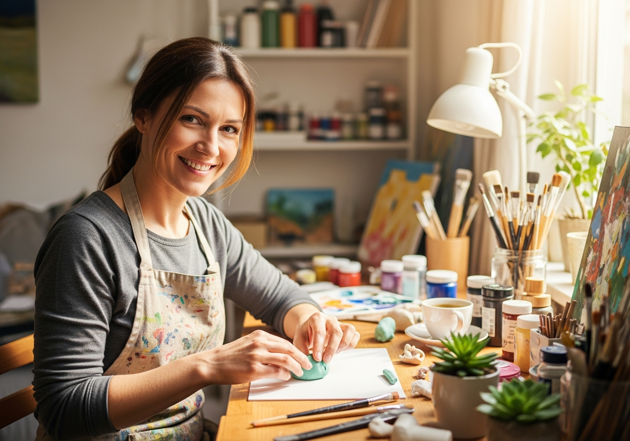 Преподаватель Елена Макарова за работой